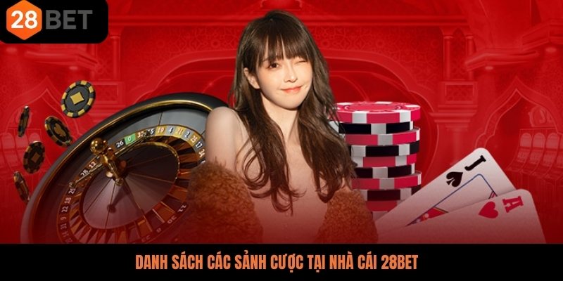 Danh sách các sảnh cược tại nhà cái 28BET
